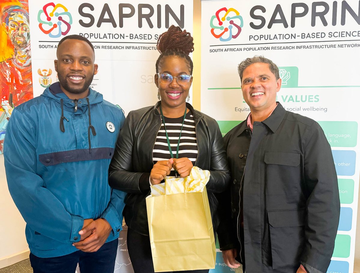 MHDPrizeAFRICA's tweet image. At #SAPRIN2025, @ChristineGer22 won Best Oral Presentation for “Communicating Research for Impact: Lessons from the #MHDPA Initiative.
She also reconnected with #MHDPA finalists @_Gangaidzo, Augustine Khumalo & Andrew Boulle.
#APHRCResearch #EvidenceToPolicy