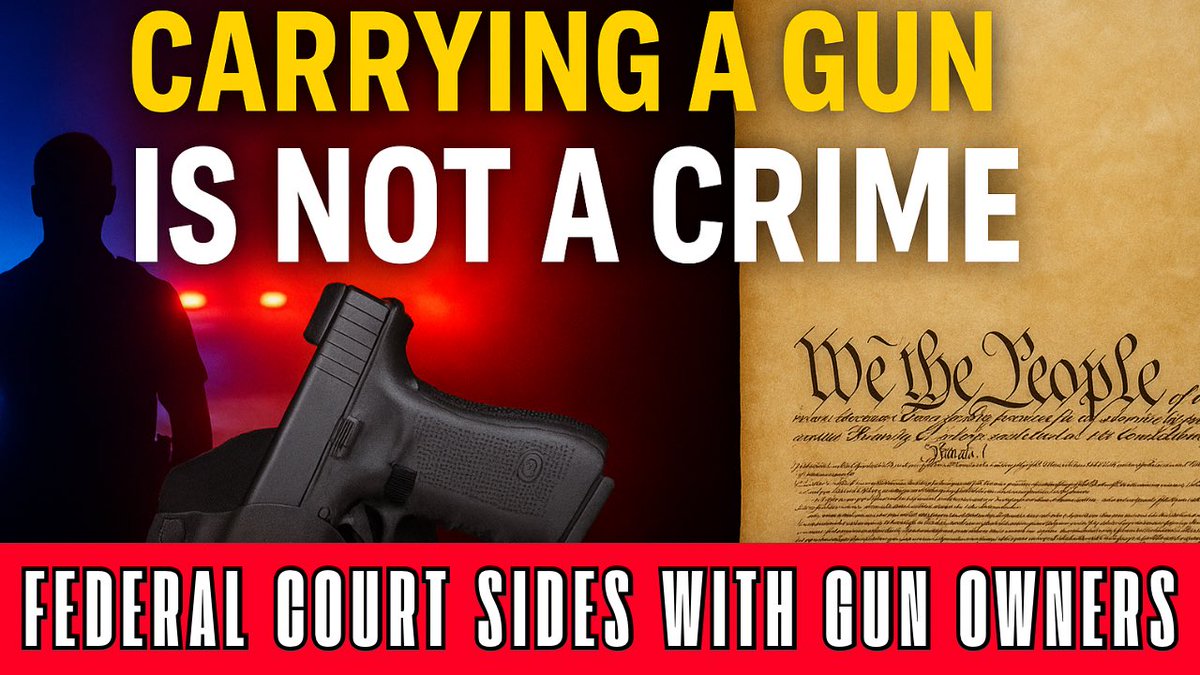 Guns_Gadgets's tweet image. Federal Court Says Carrying A Gun Is NOT A Crime!
youtu.be/EYkAFbM10jU