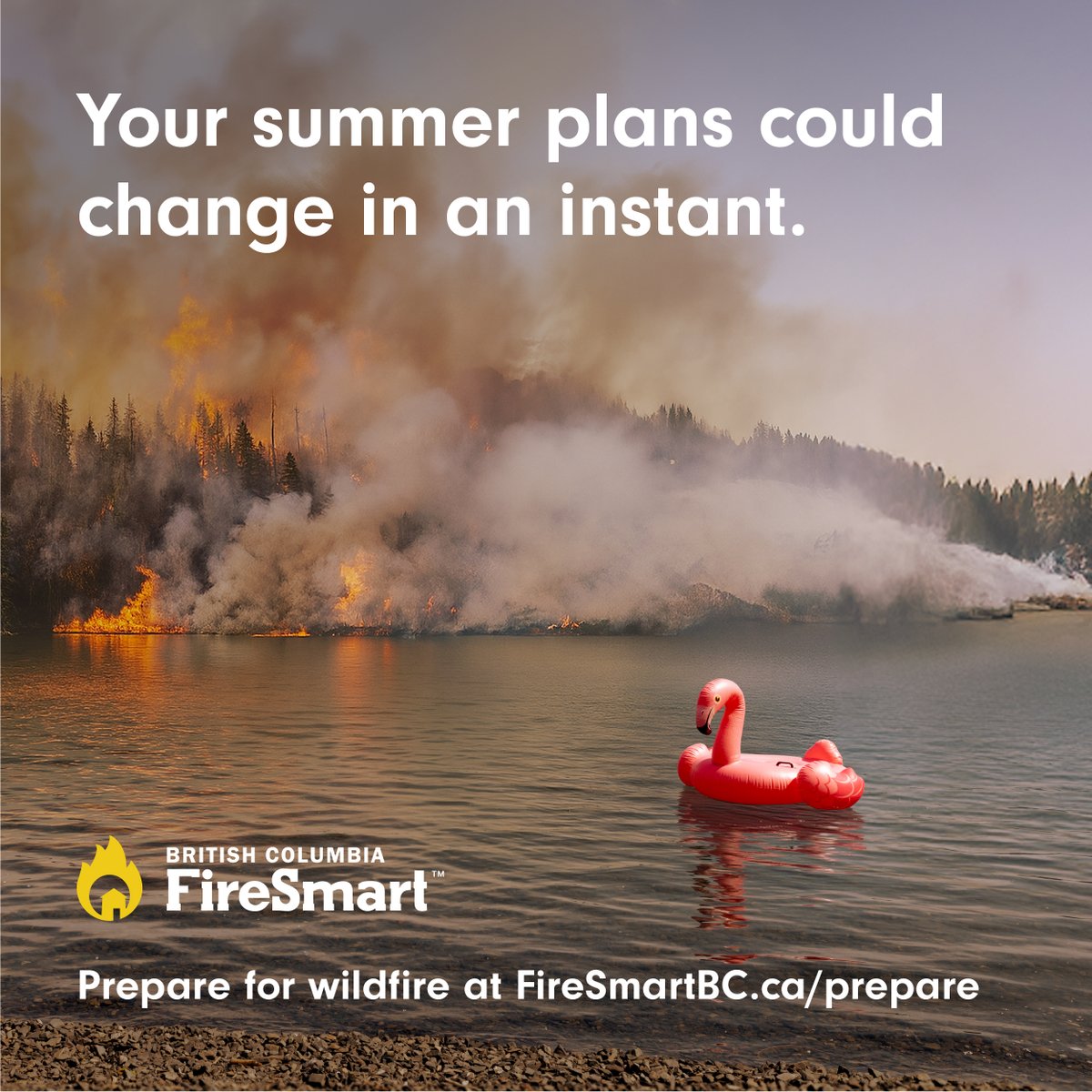 Fire Danger Rating in the South Island is currently at EXTREME.  
 
Be ready for wildfires by taking these few steps: 
- Build your grab-and-go bag 
- Follow the Emergency Wildfire Preparedness Checklist
- FireSmart your property  

Learn more at firesmartbc.ca/prepare