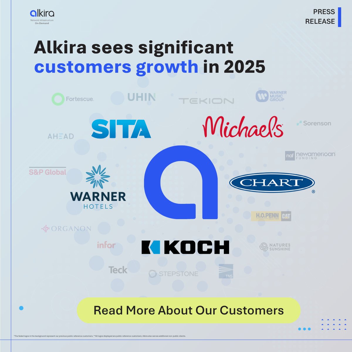 alkiranet's tweet image. Big brands are making the switch! 🚀
Michaels, Warner Hotels, SITA and more are choosing Alkira for 96% faster integrations and dramatic network savings.
That’s network infrastructure-as-a-service in action!
Read more in comment.
#NetworkingSimplified #NetworkPlatform