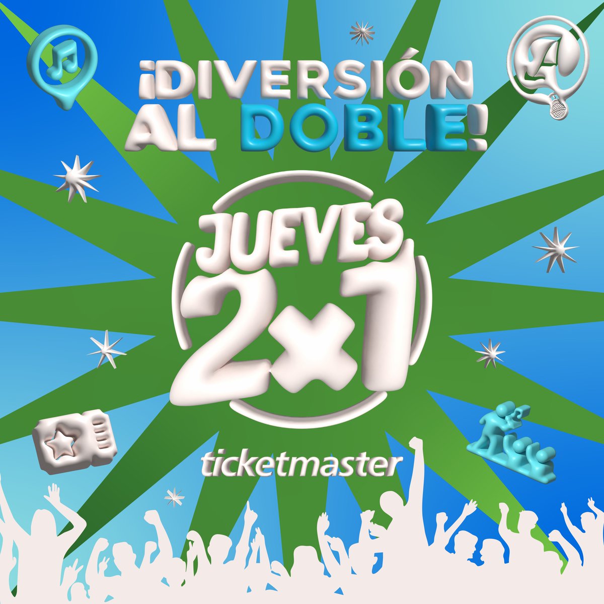 ailoviutl's tweet image. 🎫 JUEVES PROMOCIÓN 2x1 TM 🎫

Link Promo Aquí: bit.ly/3jSQodj 👈🏽🔗

Eventos con 2x1: ATEEZ, Disney On Ice, Los Tigres del Norte, Erreway, Entre Cómplices Tour, Bellakath, Entre Amigos Tour, Bobby Pulido, Little Jesus, Elefante, Espinoza Paz, María Conchita Alonso, Los…
