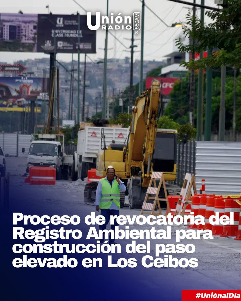 Ministerio del Ambiente, Agua y Transición Ecológica le dispuso a la Prefectura del Guayas iniciar el proceso de revocatoria del Registro Ambiental pa dl paso elevado en los Ceibos.

#revocatoria #construcción #pasoelevado #maate #uniónradio580 #guayaquil #uniónnoticiosa