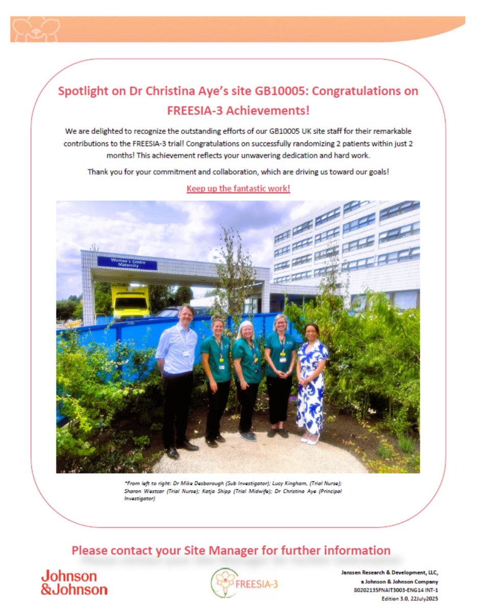 OUH Fetal Medicine (@ouh_fetal) on Twitter photo Delighted to have been featured in the latest FREESIA-3 Newsletter after recruiting the 2nd and 3rd worldwide recruit for this groundbreaking FNAIT study! <a href="/DrChristinaAye/">Christina Aye</a> <a href="/TeamOUHMat/">OUH Maternity</a> <a href="/Ox_wrh/">Nuffield Dept of Women's & Reproductive Health</a> #FNAIT #Fetalmedresearch Delighted to have been featured in the latest FREESIA-3 Newsletter after recruiting the 2nd and 3rd worldwide recruit for this groundbreaking FNAIT study! <a href="/DrChristinaAye/">Christina Aye</a> <a href="/TeamOUHMat/">OUH Maternity</a> <a href="/Ox_wrh/">Nuffield Dept of Women's & Reproductive Health</a> #FNAIT #Fetalmedresearch