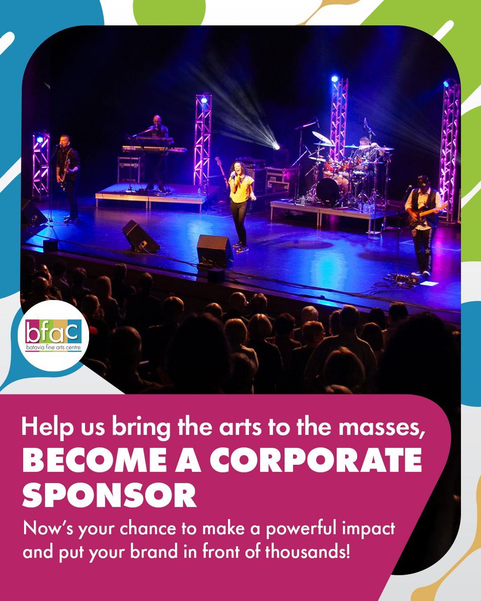 Help us bring the arts to the masses — and put your brand in front of thousands! With only 4 exclusive sponsorships available, now’s your chance to make a powerful impact. We’ll customize a package just for you. Let’s build something great — together: buff.ly/2HLohTT