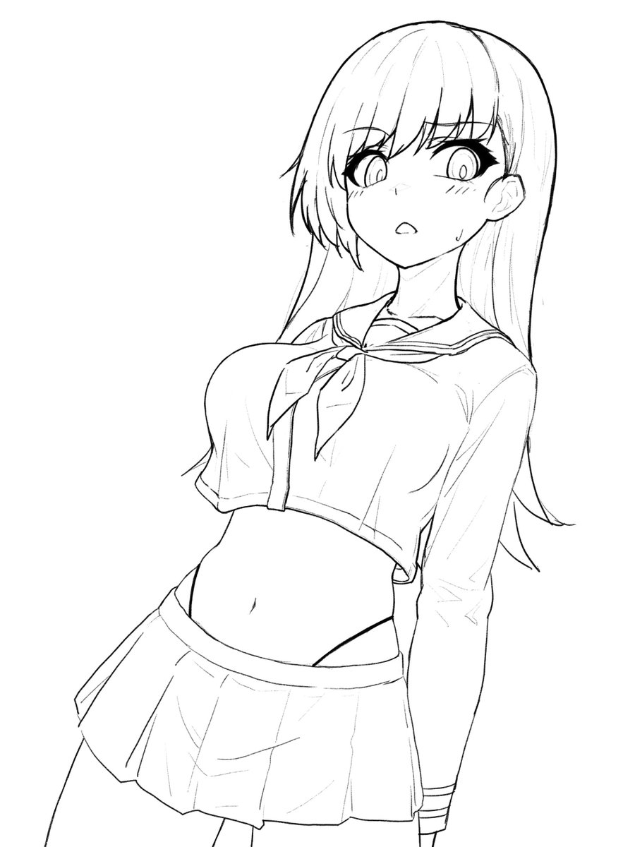 testament05's tweet image. 普通の制服に黒い線を二本足すだけでドスケベになる説…あると思います