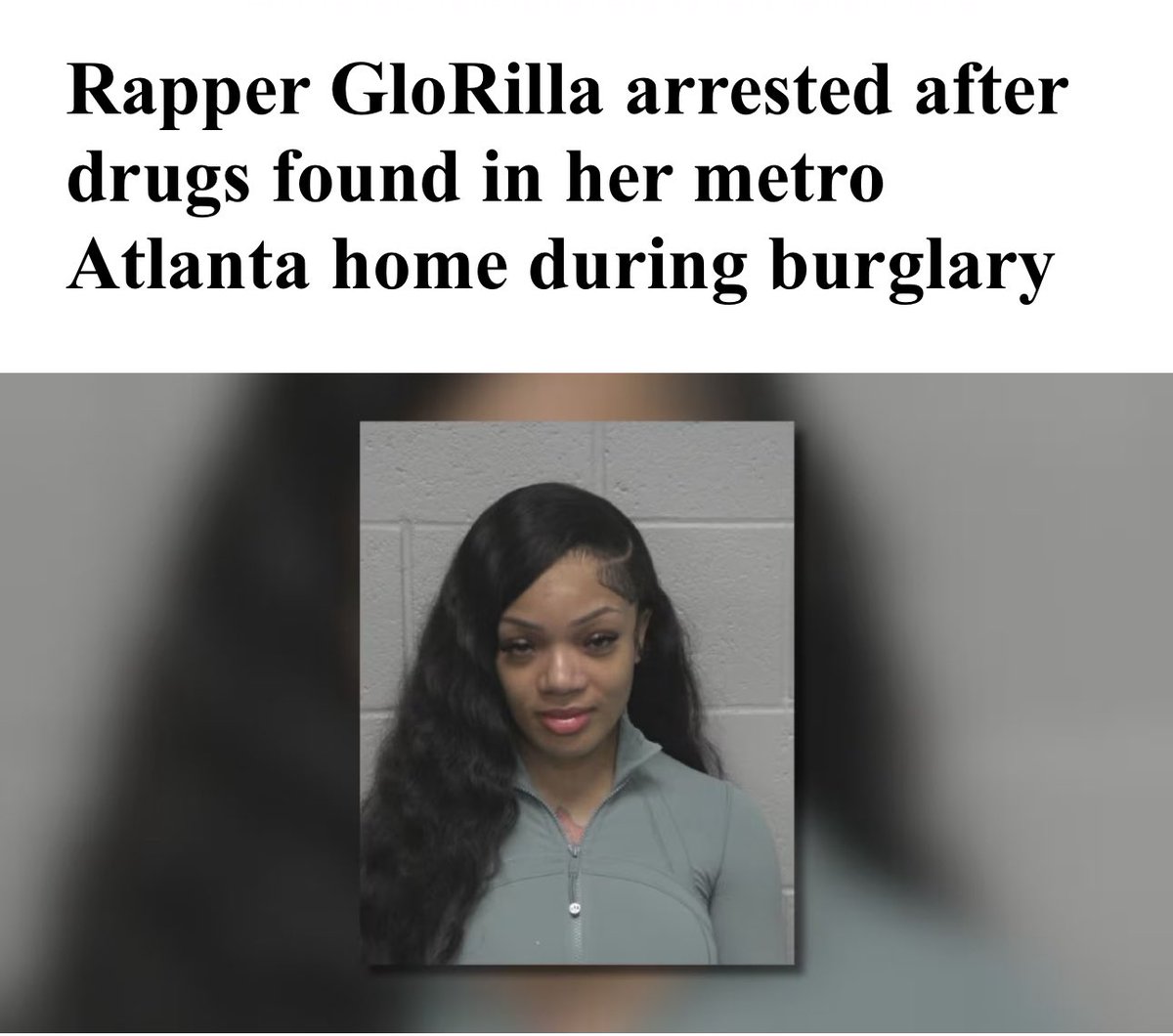 After burglars broke into GloRilla’s home Saturday, police found a significant amount of Marijuana in her master bedroom. She is being charged with possession of marijuana and possession of a controlled substance.

GloRilla turned herself in to the Forsyth County Jail on Tuesday