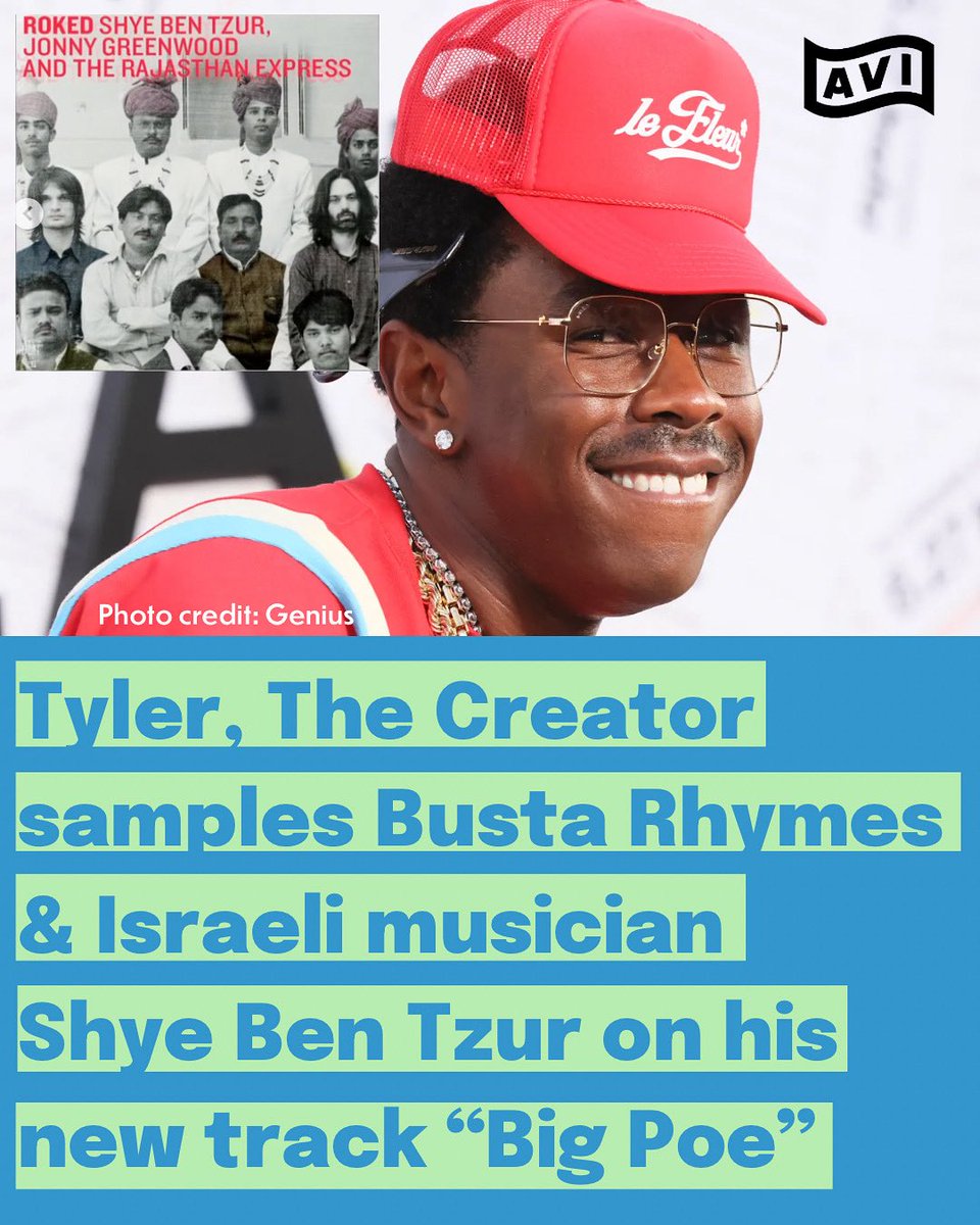 AlliedVoicesIL's tweet image. Artist @tylerthecreator ‘s new song “Big Poe” 🎶 samples @BustaRhymes‘s 2001 song “Pass the Courvoisier Part II” and the second being a song from 2015 titled “Roked” from Israeli artist @ShyeBentzur 🔥
Thank you Tyler for supporting Israeli artists!
#avinews #allyspotlight