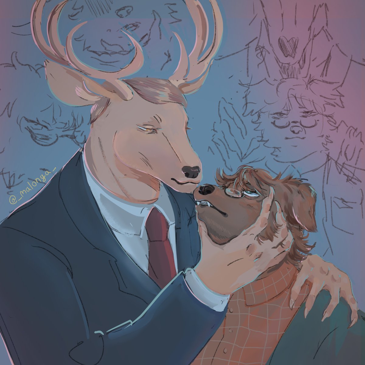 _Malonga_'s tweet image. It´s been a while... so much happened... Made this for my friendly friend bestie @Ranger0841 #Hannigram