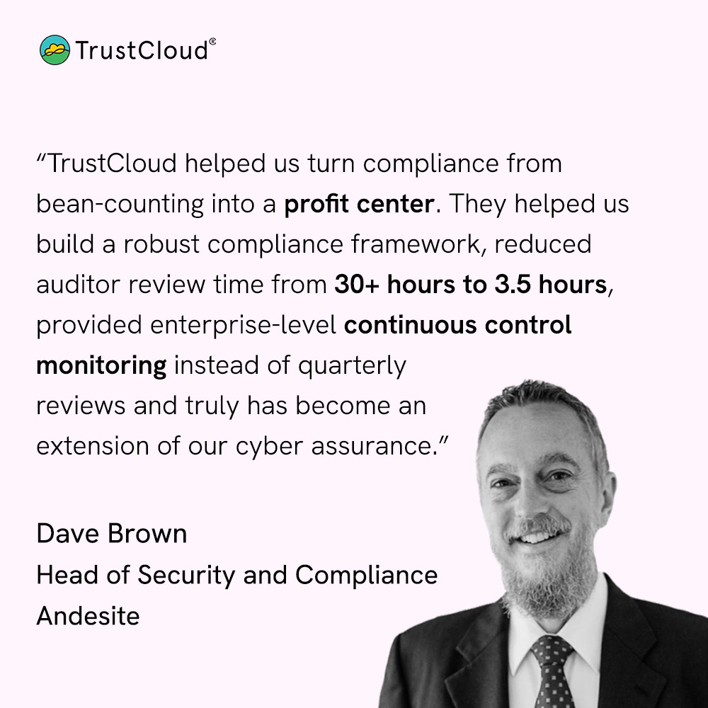 No controls. No policies. Just a vision.
In &lt;12 months, #Andesite built a #FedRAMP High-ready #compliance program with 500+ controls using TrustCloud, proof that startup speed and enterprise-grade security can coexist.

Case study: trustcloud.ai/case-study/how…

#GRC #AI #Trust