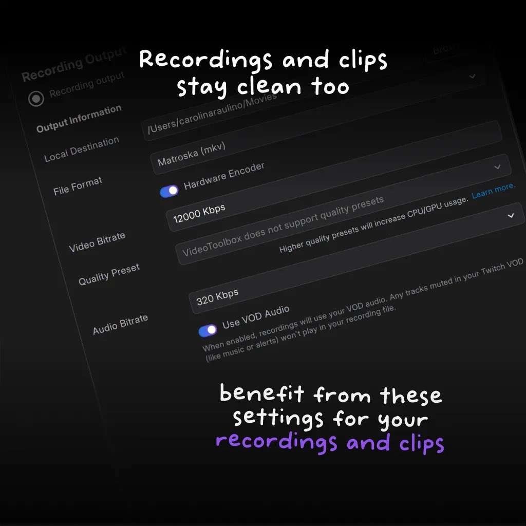 StreamWithMeld's tweet image. If you use VOD audio for non-Twitch outputs, the selected audio tracks won’t play in the live broadcast OR save in the recording.