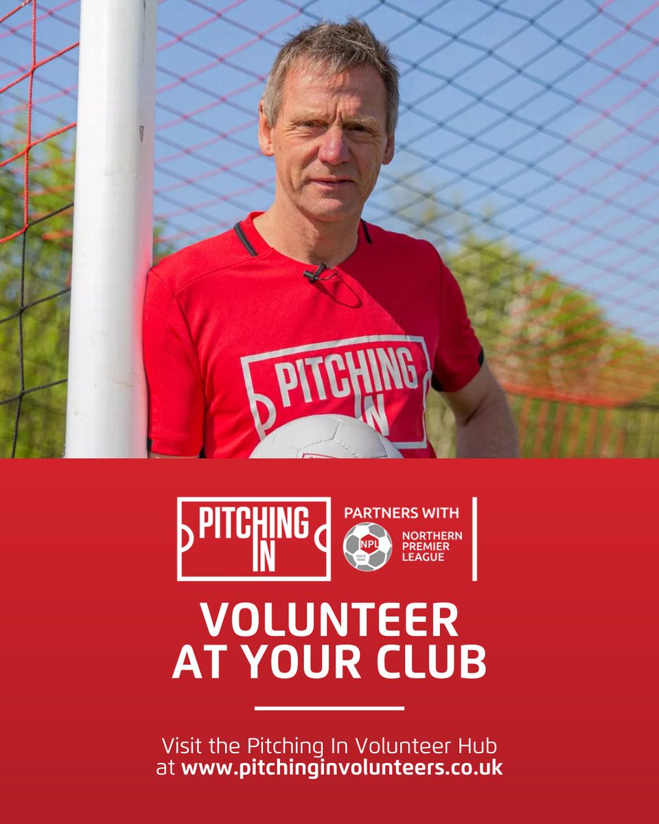 NorthernPremLge's tweet image. Take your support of your local non-league club to a new level! 📈
Visit the @PitchingIn_ Volunteer Hub to find out how you can lend a hand to clubs in your area for the 2025/26 season 🤝
Explore here: cstu.io/dbd79f