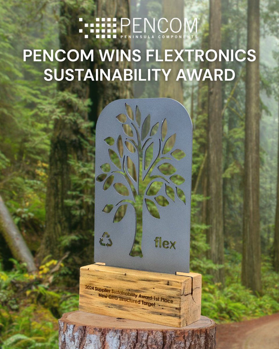 PENCOM receives the 2024 Supplier Sustainability Award from Flex!🏆

This recognition highlights our commitment to reducing CO₂e emissions by 50% by 2030 and driving sustainability across the supply chain.

Learn more: pencomsf.com/articles-updat…

#PENCOM #Sustainability #Leadership