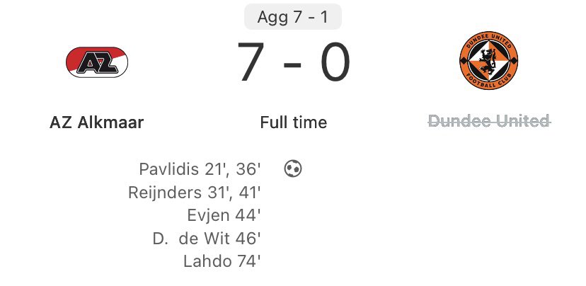 TheEuroFE's tweet image. 🏴 The last time Dundee United played in Europe was three years ago.
It went well that night…