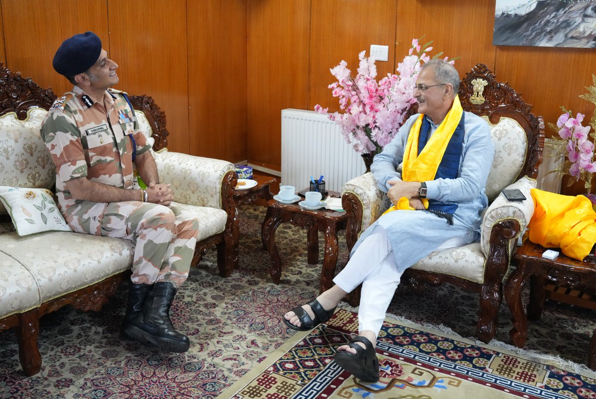 Office of the Lt. Governor, Ladakh (@lg_ladakh) on Twitter photo IG NWF #ITBP Akun Sabharwal, IPS, paid a courtesy visit to Hon’ble Lt Governor <a href="/KavinderGupta/">Kavinder Gupta</a> and discussed issues related to forward posts in #Ladakh. IG NWF #ITBP Akun Sabharwal, IPS, paid a courtesy visit to Hon’ble Lt Governor <a href="/KavinderGupta/">Kavinder Gupta</a> and discussed issues related to forward posts in #Ladakh.
