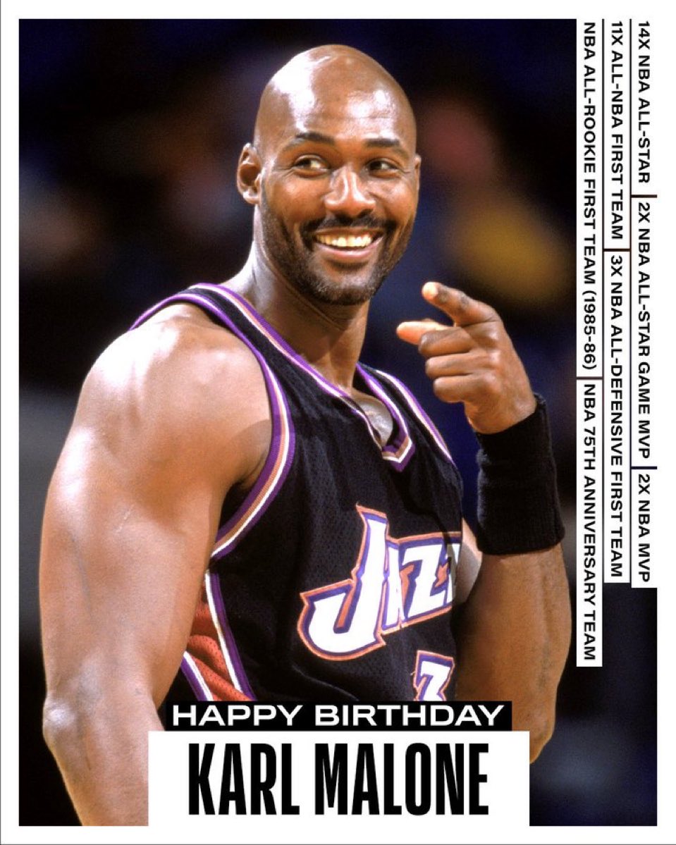TouchedByMalone's tweet image. Happy birthday to Karl Malone
The way he molested NBA defenses every night will never be replicated