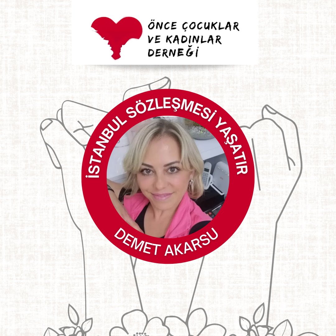 İzmir'de, Halil Tezkorkmaz isimli erkek, Haziran ayında boşandığı #DemetAkarsu 'yu 19 Temmuz'da, 31 yerinden bıçaklayarak öldürdü. Davasını üstlendik. 45 yaşındaki Demet güzellik merkezi işletiyordu. Hayatına kendi kararıyla yön verdiği için öldürüldü. 
Demet'in yaşam hakkını