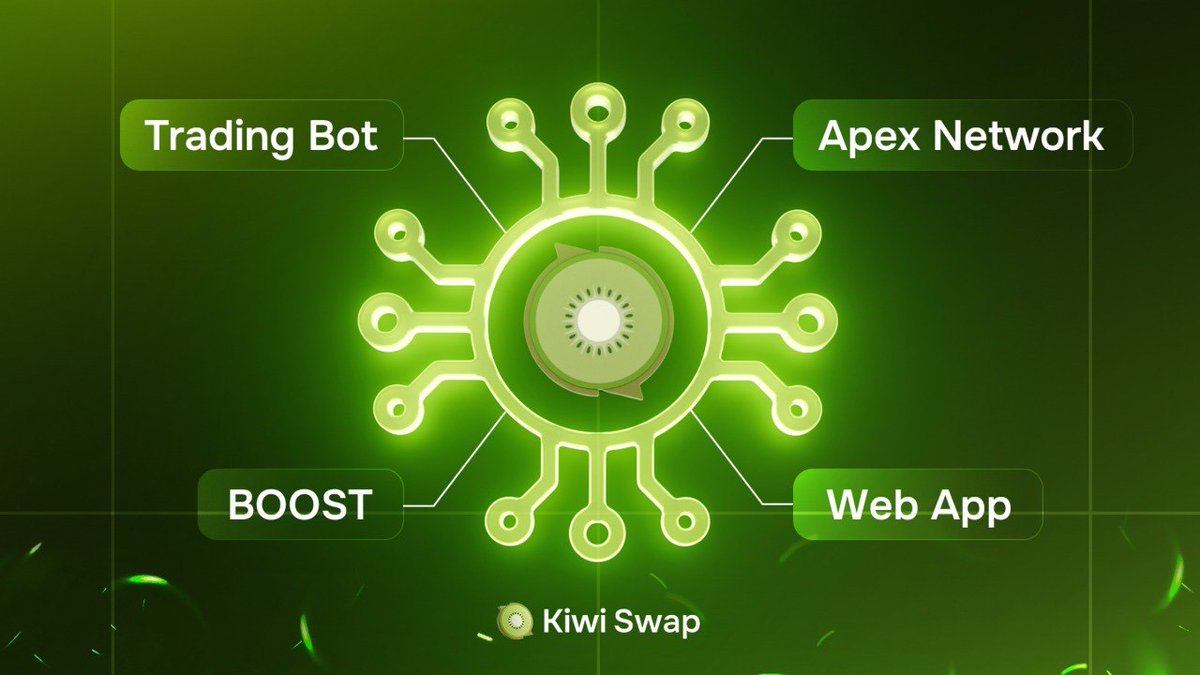 KiwiSwapX's tweet image. KiwiSwap isn’t just a platform. It’s an ecosystem.
Built for speed, precision, and domination.
↳ Terminal – Sniper-ready, feature-packed web app
↳ Bot – Full trading experience inside Telegram
↳ Apex – Custom L3 for high-speed onchain trading
↳ Kiwi Boost – 👀
Each one…