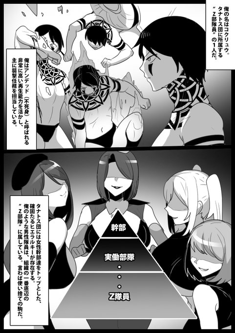 【新作情報】任務に失敗した俺が、女幹部と女性隊員達の執拗な臭い責めと○問で、再教育される話:女幹部のエレノアと女戦闘員であるライカとフウカに徹底的にリンチされる逆リョナ漫画です。痺れ効果や媚薬効果のある毒ガス攻撃やプロレス技で甚振られるハードM格闘な内容です