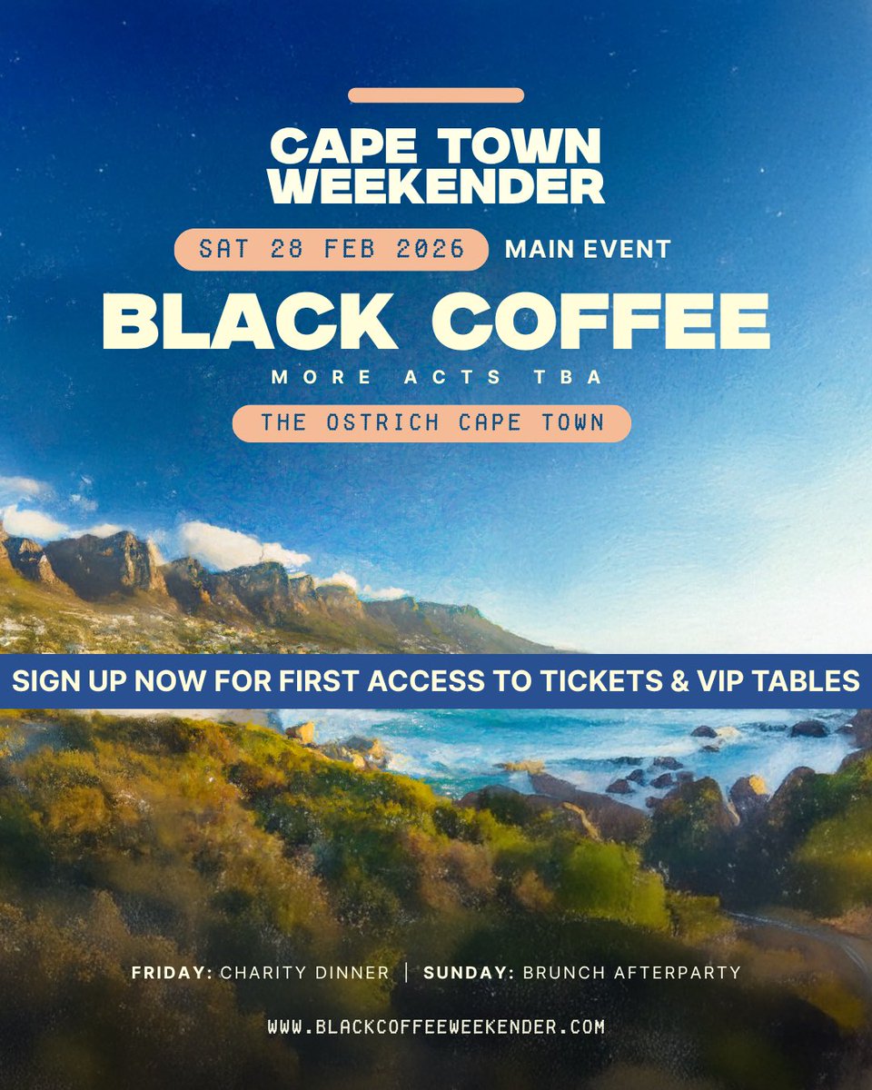 BCW26 SIGN-UP IS LIVE🗣️
We’re heading back to The Ostrich, Cape Town – where the sun, sound, and spirit meet.😮‍💨
Same magic. New memories. Bigger energy.‼️

Sign up now for exclusive first access to tickets, VIP tables, and key info before anyone else.
No stress. No FOMO. Just