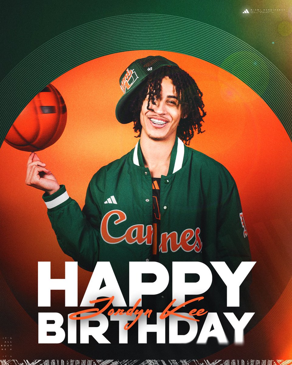 CanesHoops's tweet image. Kee’s day ‼️🎂1️⃣🎉
Wishing a very happy birthday to our guy, @Jordyn1kee! 🙌