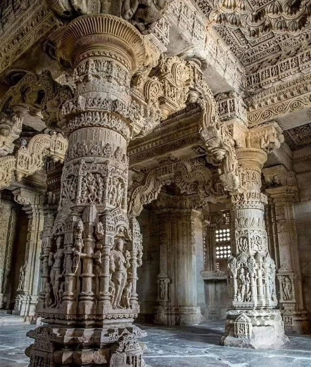The craftsmanship inside the 1,100-year-old Sahastrabahu Temple in Rajasthan, India, is truly breathtaking.
