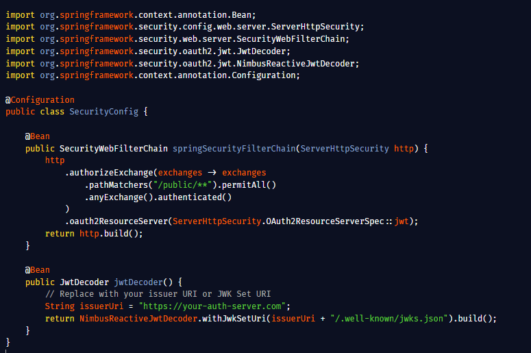 gutsOfDarkness8's tweet image. Reactive Security with OAuth2 and JWT:
Securing reactive applications is crucial in modern cloud-native environments. Spring Boot, combined with Spring Security, provides seamless integration for OAuth2 authorization and JWT (JSON Web Tokens) to secure your APIs in a…