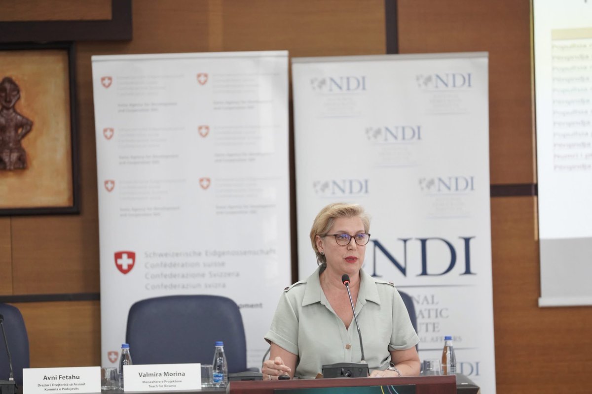 WeekofWomen's tweet image. (1/2) The first local policy debate of @WoW2025 kicks off in Prishtina! Women leaders & local actors debated data-driven education policies to boost fairness & community impact. Thanks to @SDC_Kosovo & 🇨🇦 Embassies for the support! #WoWKS2025 #NDIKosovo #LeadershipThatTransforms