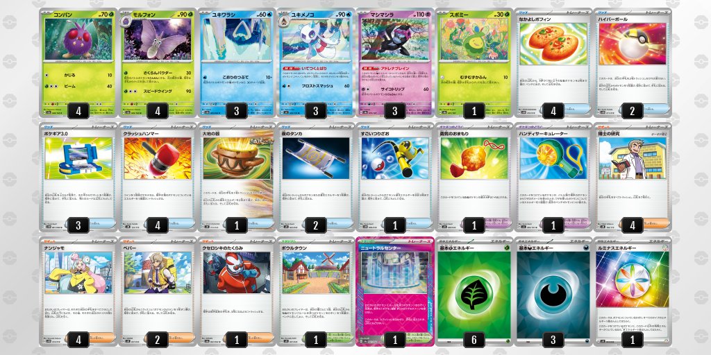 pokekameshi's tweet photo. 🔥大会注目デッキ

🔹モルフォン/メノコマシラ

🎖 Rising Poke Japan Cup #13：ベスト4
👤 プレイヤー：Jrue061選手
📜 デッキコード：nQgiQP-Cmmcrb-nnggHL

✨ #ポケカ飯デッキまとめ
✨ #ポケカ飯ピックアップ

🔽PTCGL関連記事
https://t.co/LE2Ban5kgE https://t.co/kWNEUjCpoq