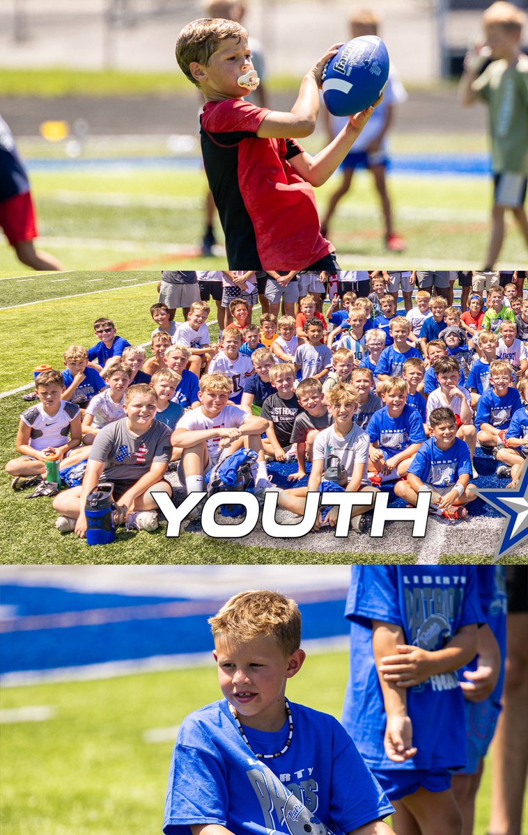 OlibFootball's tweet image. Thank you to the next generation of Patriots who joined us for our 2025 Liberty Football Camp!