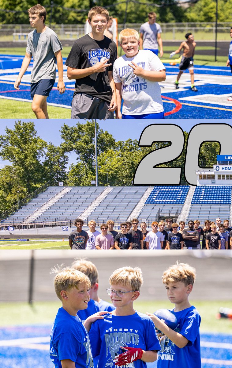 OlibFootball's tweet image. Thank you to the next generation of Patriots who joined us for our 2025 Liberty Football Camp!