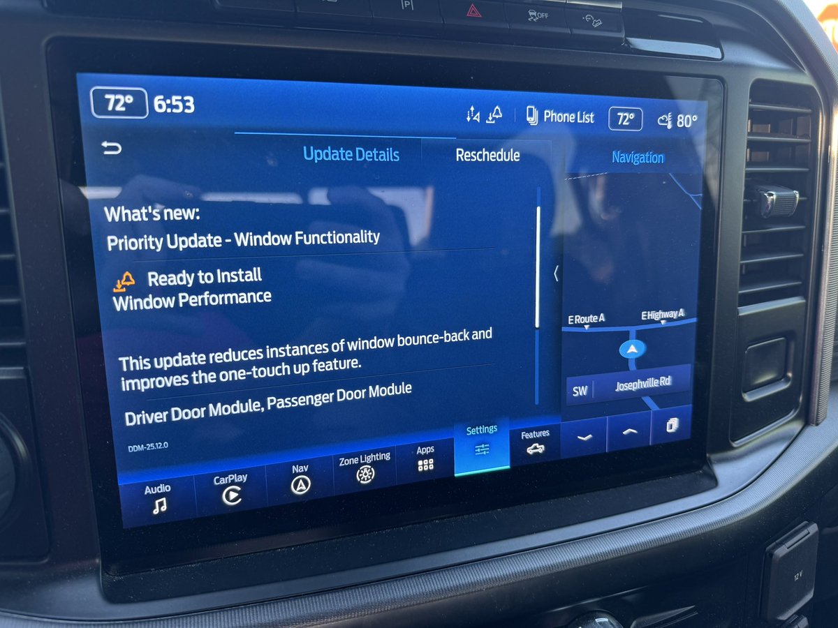 excid3's tweet image. On one hand, it&apos;s awesome to have OTA updates to improve things in your vehicle overnight.

On the other hand, how many software bugs can rolling up and down windows have? 🤔