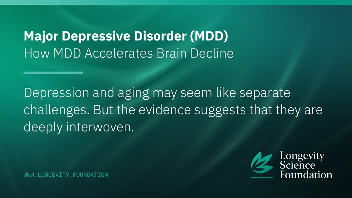The Longevity Science Foundation (@longescience) on Twitter photo We talk a lot about #Alzheimers and dementia, but overlook a major risk to brain health: #depression. MDD accelerates biological brain aging and demands greater attention in the #longevity conversation.
via <a href="/Rcmsiow/">Richard Siow</a> <a href="/hubermanlab/">Andrew D. Huberman, Ph.D.</a>
linkedin.com/feed/update/ur… We talk a lot about #Alzheimers and dementia, but overlook a major risk to brain health: #depression. MDD accelerates biological brain aging and demands greater attention in the #longevity conversation.
via <a href="/Rcmsiow/">Richard Siow</a> <a href="/hubermanlab/">Andrew D. Huberman, Ph.D.</a>
linkedin.com/feed/update/ur…