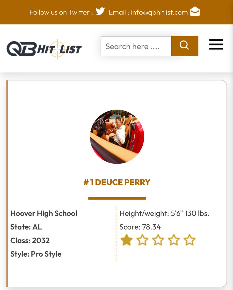 Deuce2Perry's tweet image. Blessed to be ranked the #1 QB 🎯 for ‘32 by @QBHitList. Jobs not done… @HallTechSports1 @MDFNATION @antonorwins @raisingchamps_ @CoachBJones95 @AL7AFootball @PlayBookAthlete @drew_toennies @1CourtSideBank #AGTG #StrykerStrong
#DeucePerry