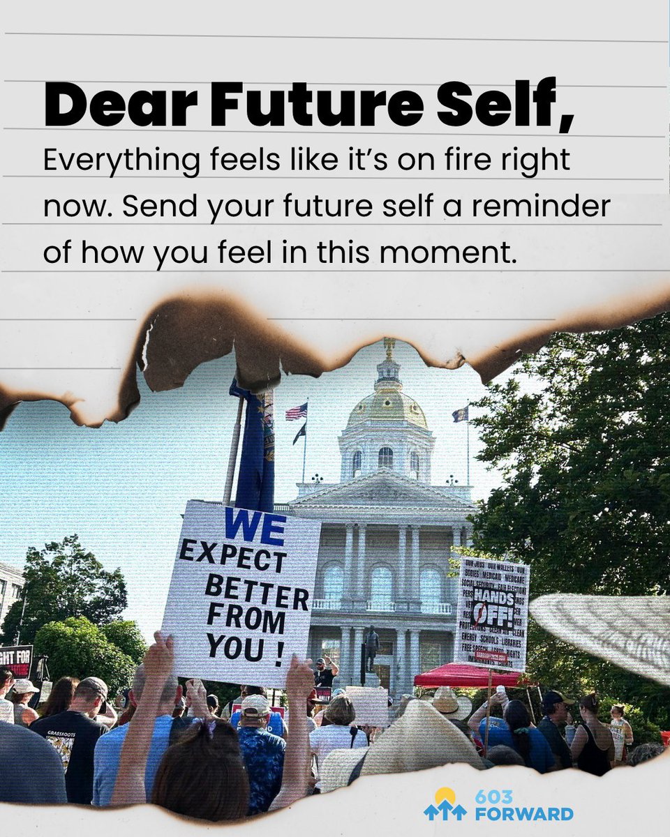 603Forward's tweet image. How do you feel right now? Angry? Hopeful? Determined? Write it down.
This is your chance to capture this moment + remind yourself, before the next election, why you fight for our future. Share your story now: loom.ly/NOEbszk