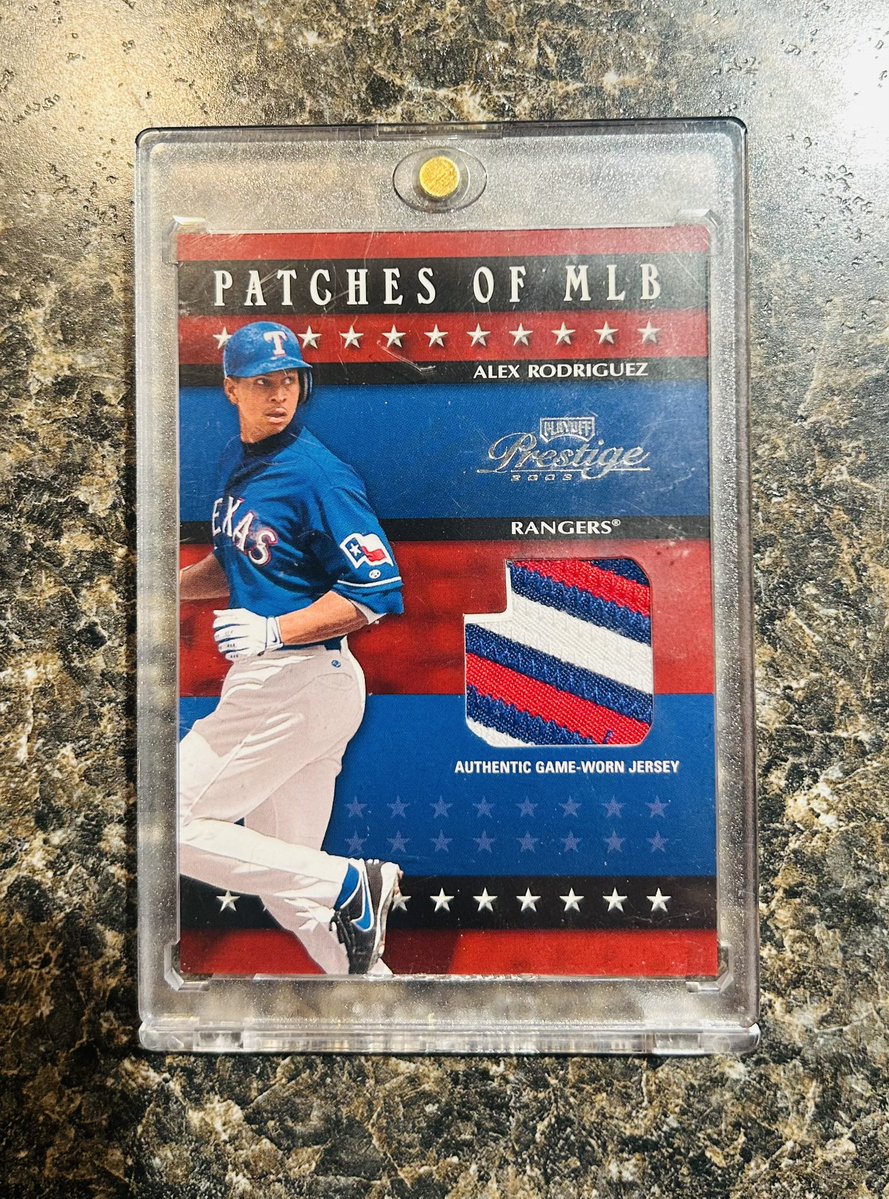 CollectionRbt's tweet image. Here’s a damn good baseball card.
A-Rod game used patch /25 from his 2003 MVP season