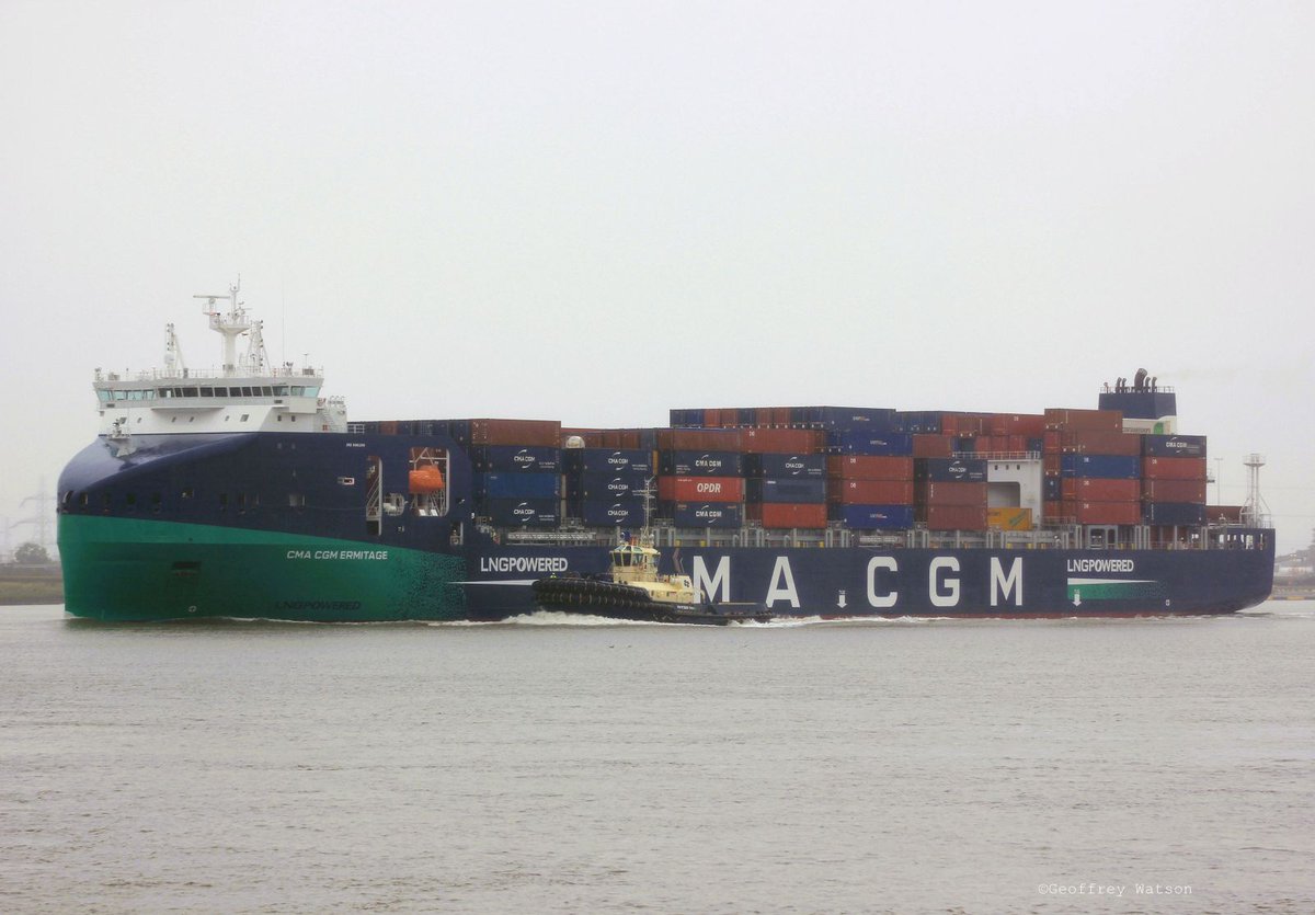 GeoffreyWatson2's tweet image. CMA CGM Ermitage inbound for Tilbury.
Built Korea 2024
32,245GT
IMO 9961295