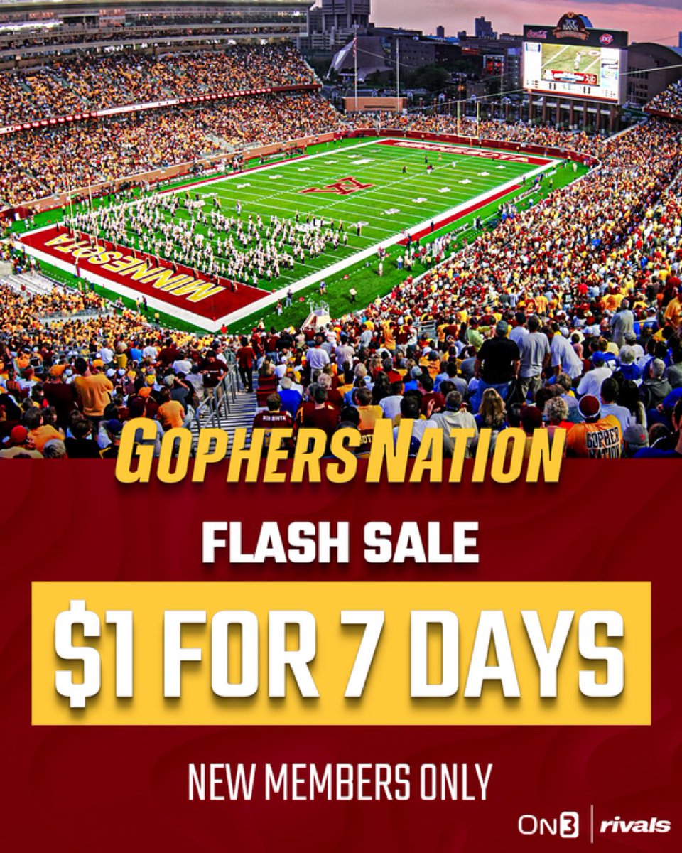 MinnesotaOn3's tweet image. Fall camp starts next week!  There’s never been a better time to sign up for #Gophers Nation!

- In-depth Minnesota coverage (football, basketball, and more)

- Expansive recruiting coverage + much more!

SIGN UP NOW 👉tinyurl.com/JoinGNON3