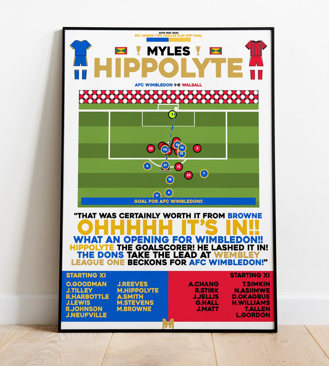 MezzalaDesigns's tweet image. 🔵WOMBLES PRINTS🟡
Remember these Iconic Wombles Moments with our AFC Wimbledon Prints🏆
CODE: ‘BIRTHDAY’ for 20% OFF All Items✅
➡️ mezzaladesigns.co.uk/collections/af…
#AFCW