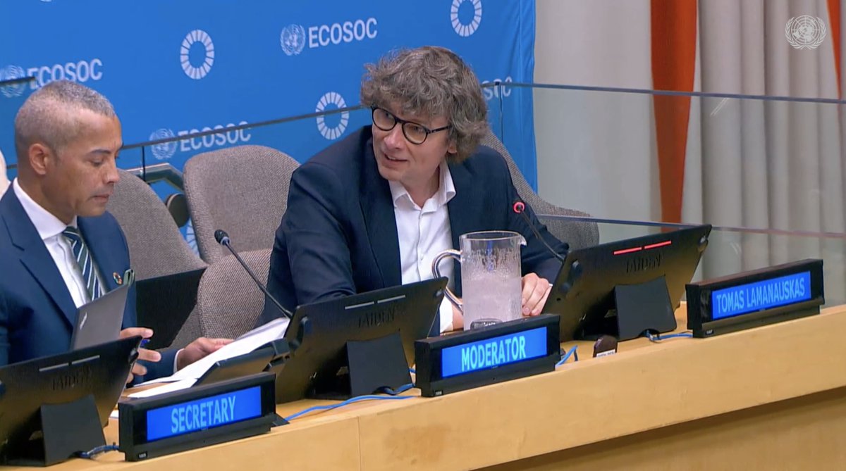 ITUatUNHQ's tweet image. 📢 At #ECOSOC High-level Segment, @ITU’s DSG @tlamanauskas emphasized digital infrastructure, AI innovation & technical standards as vital enablers of UN delivery. As the @UN turns 80, it's time to reboot multilateralism for real impact. 💡🌐 #UN80