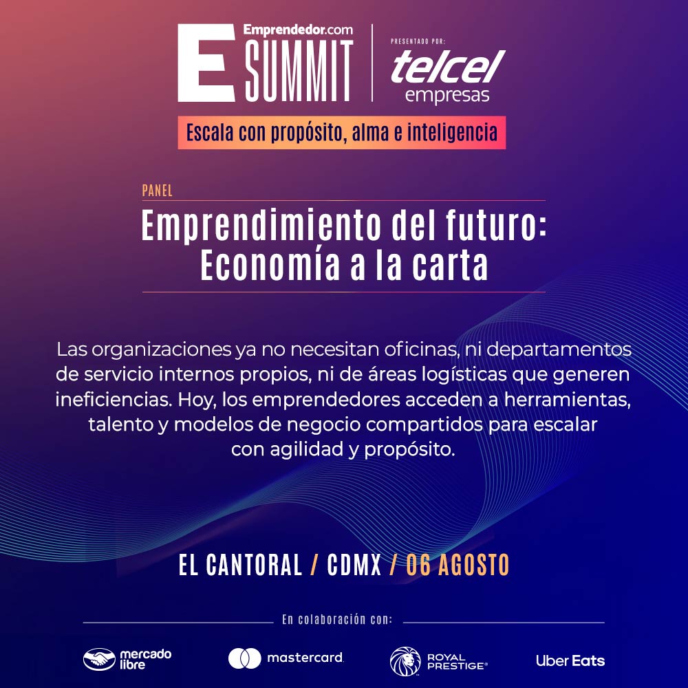Emprendimiento del futuro: Economía a la carta

Accede a herramientas, talento y modelos colaborativos que están rediseñando cómo se emprende hoy.
📣: #NimaPourshasb, #SamuelGabizón, #GabrielaRodríguezBeltrán y #CarmenRosillo 

🔗Regístrate en: summit.emprendedor.com