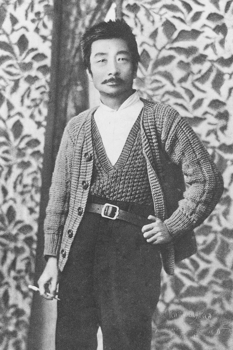 left_plain's tweet image. they literally never made another guy who looks like this after lu xun ive never seen anyone with his face walking around