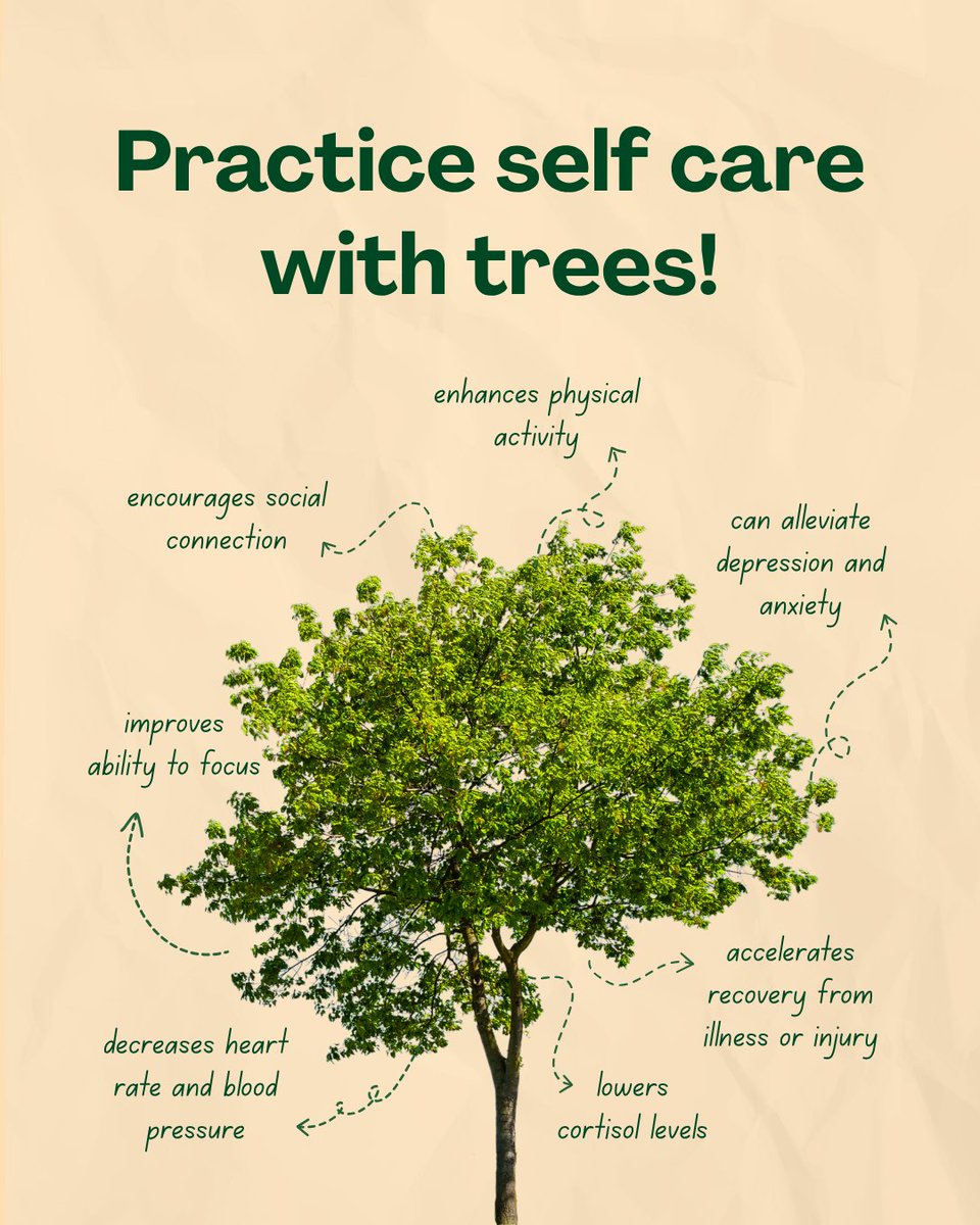StateForesters's tweet image. Today is International Self Care Day! Trees have endless health benefits, including reducing stress and improving mood. However you practice self care, try doing it near or in a forest—and thank a State Forester for supporting your mental health. 🌳💚