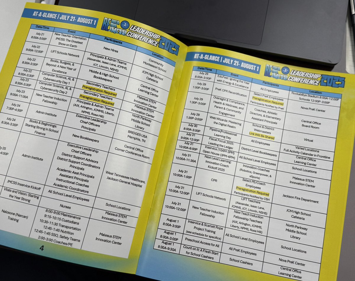 The first week of our 2026 Leadership Conference — Be Bold! Be You! Be JMCSS — is going incredibly well and coming to an end. 

Take a glance at our conference booklet, and many thanks to our chief of professional development, Dr. Breeden, and so many others for making this
