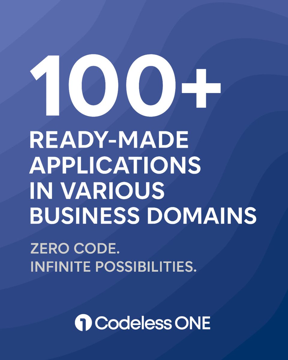 codelessone_'s tweet photo. 100+ Ready-to-Use Business Applications No Code Required!

✅ Zero Code
✅ Infinite Possibilities
✅ Start building instantly with Codeless ONE

Explore powerful applications across CRM, HR, Finance, Operations and more, all without writing a single line of code.

 #NoCode #AI https://t.co/tAl4UMrtCV