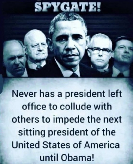 BuckFidenMan's tweet image. SPYGATE !!!
One of the biggest political scandals in history!
This is bigger than Watergate!
Obama, Brennan, Clapper, Weisman, Comey and the Democratic Party.
Now that the truth has surfaced, everything is shifting. History is being rewritten, and legacies are being reshaped.