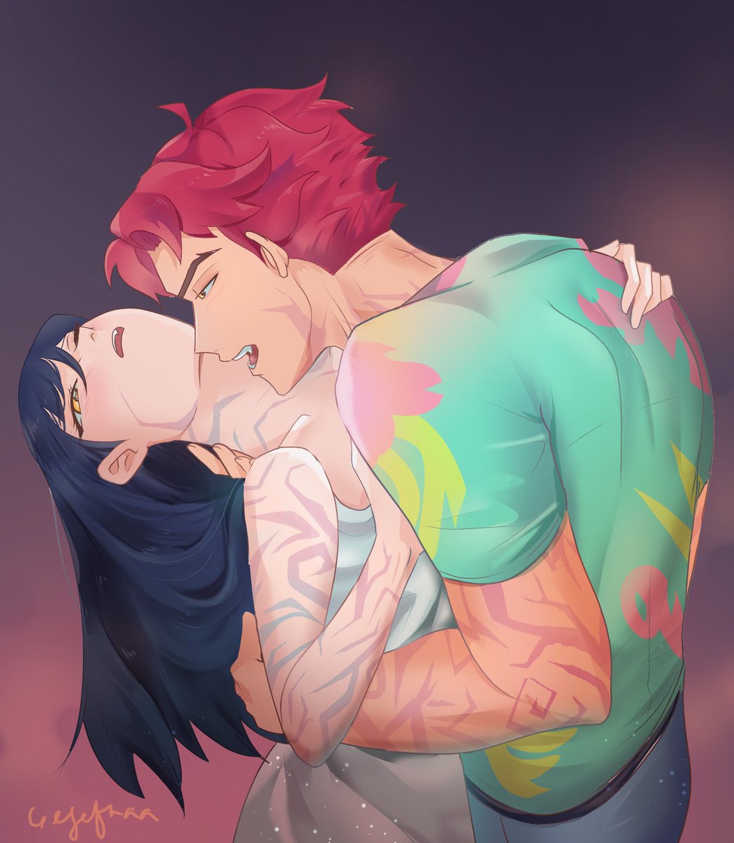Gesefaaa's tweet image. Oc x Abby art Commissioned by @/umbreonxespeon on tumblr!
#KPOPDEMONHUNTERS #VGenComm