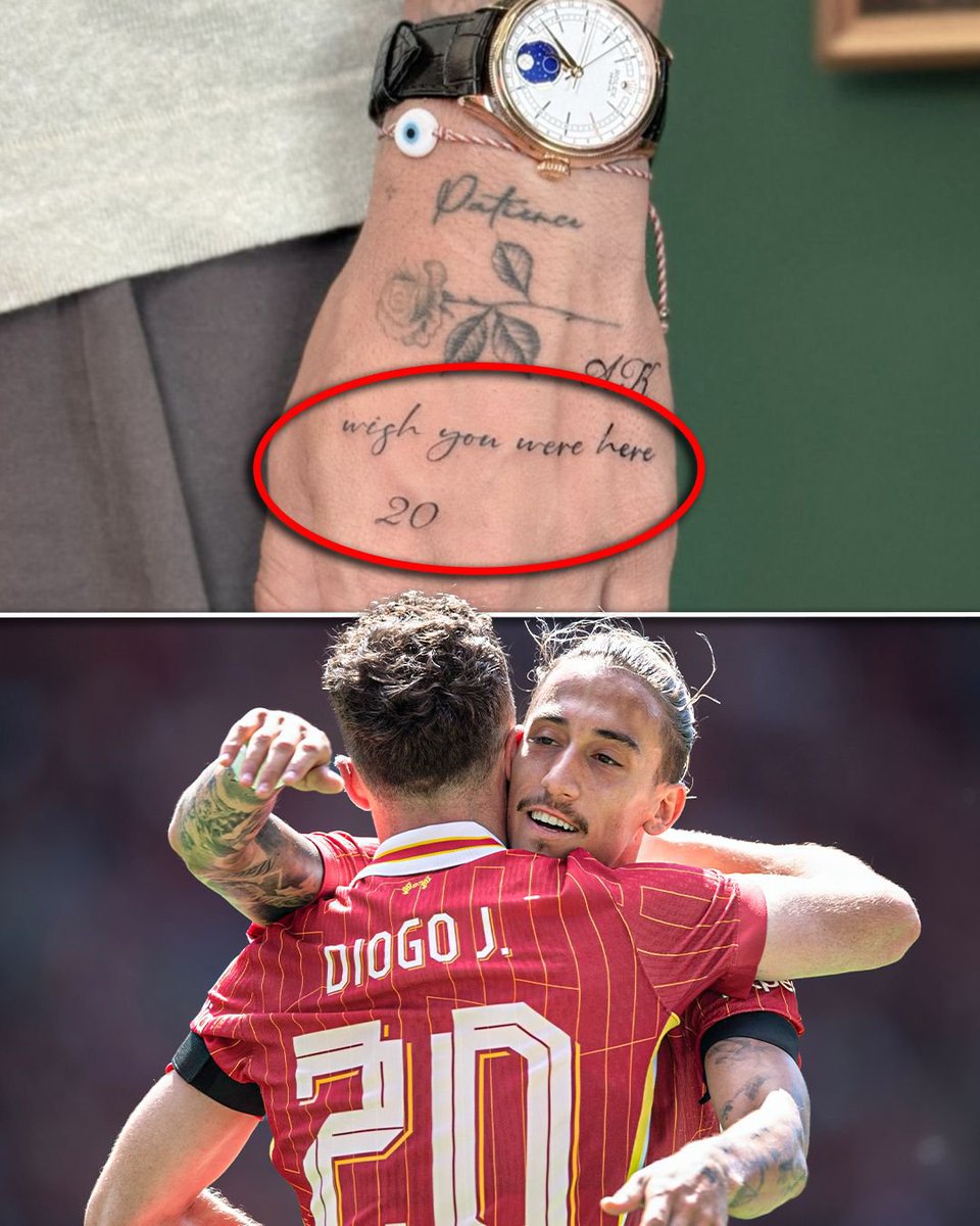 Kostas Tsimikas has honoured Diogo Jota with his new tattoo ❤️

"Wish you were here, 20."