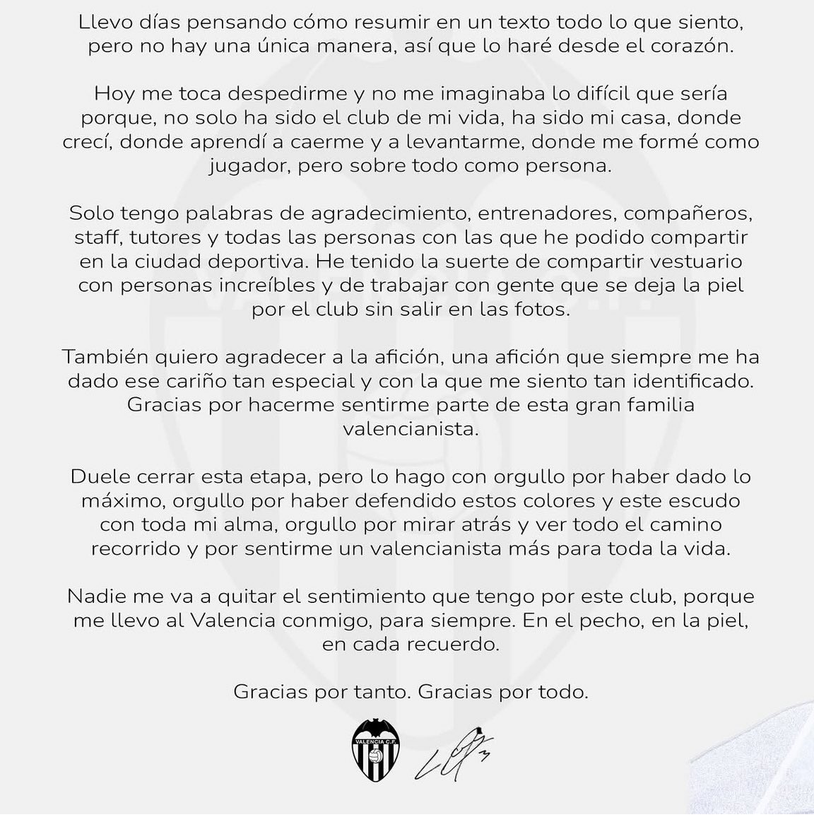 DepCOPEValencia's tweet image. | INFO @DepCOPEValencia | 🦇

👋 Mosquera se despide del @valenciacf y de la afición 

🥲 “ No me imaginaba lo difícil que sería… ha sido mi casa, donde me formé”

🤍🖤 “Nadie me va a quitar el sentimiento que tengo…”