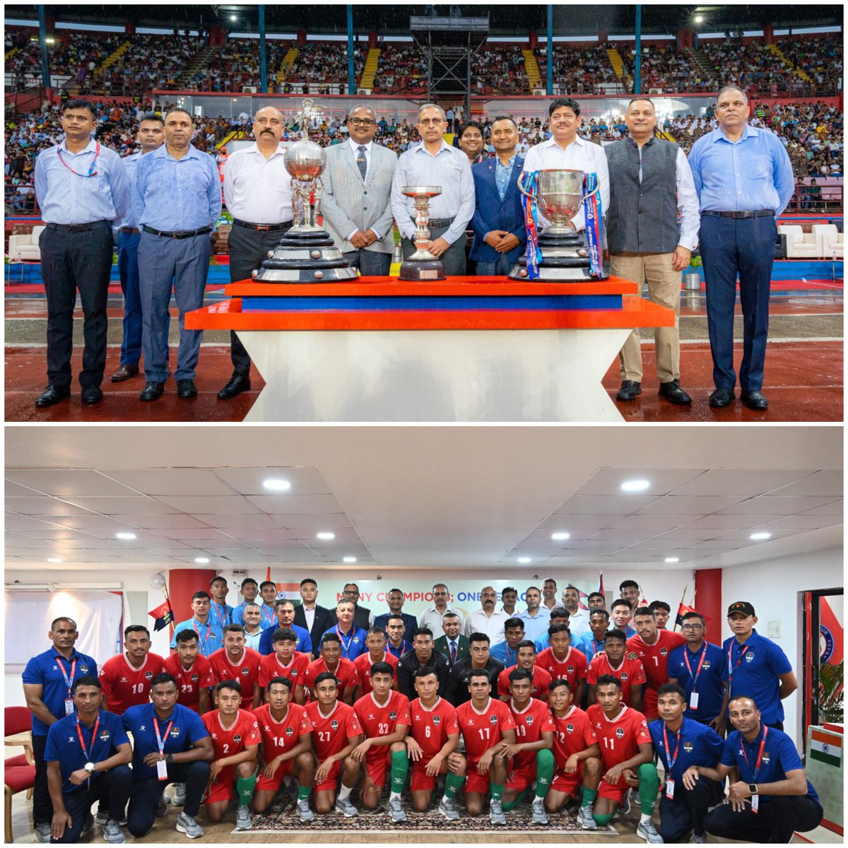 easterncomd's tweet image. An opening match of the Jamshedpur leg, 134th edition of the prestigious #IndianOilDurandCup between Jamshedpur FC and Tribhuvan Army FC, #Nepal (#TAFC) Team played at #JRD Tata Sports Complex Stadium, #Jamshedpur (The Steel City) today. Shri Sudivya Kumar, Hon’ble Minister of…