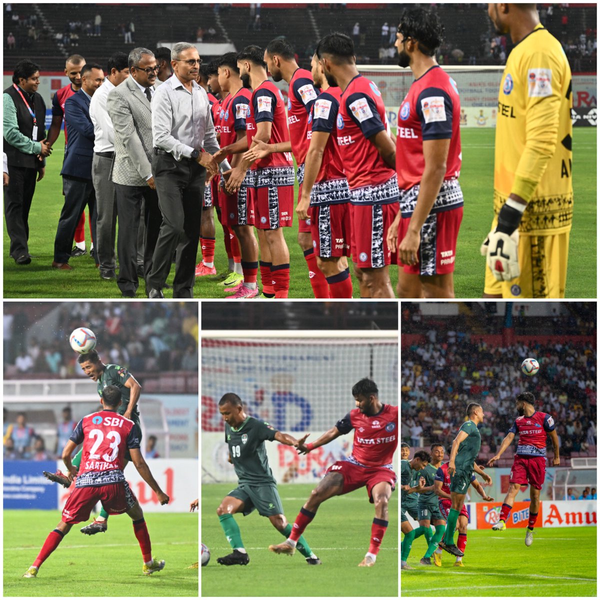 easterncomd's tweet image. An opening match of the Jamshedpur leg, 134th edition of the prestigious #IndianOilDurandCup between Jamshedpur FC and Tribhuvan Army FC, #Nepal (#TAFC) Team played at #JRD Tata Sports Complex Stadium, #Jamshedpur (The Steel City) today. Shri Sudivya Kumar, Hon’ble Minister of…